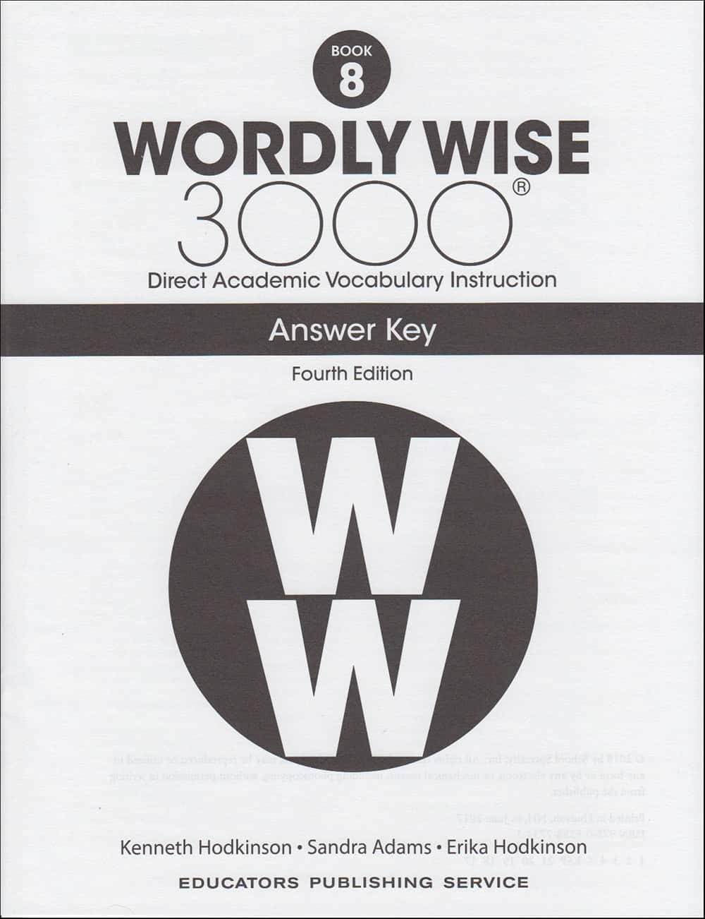 Wordly Wise Book 8 - Answer Key