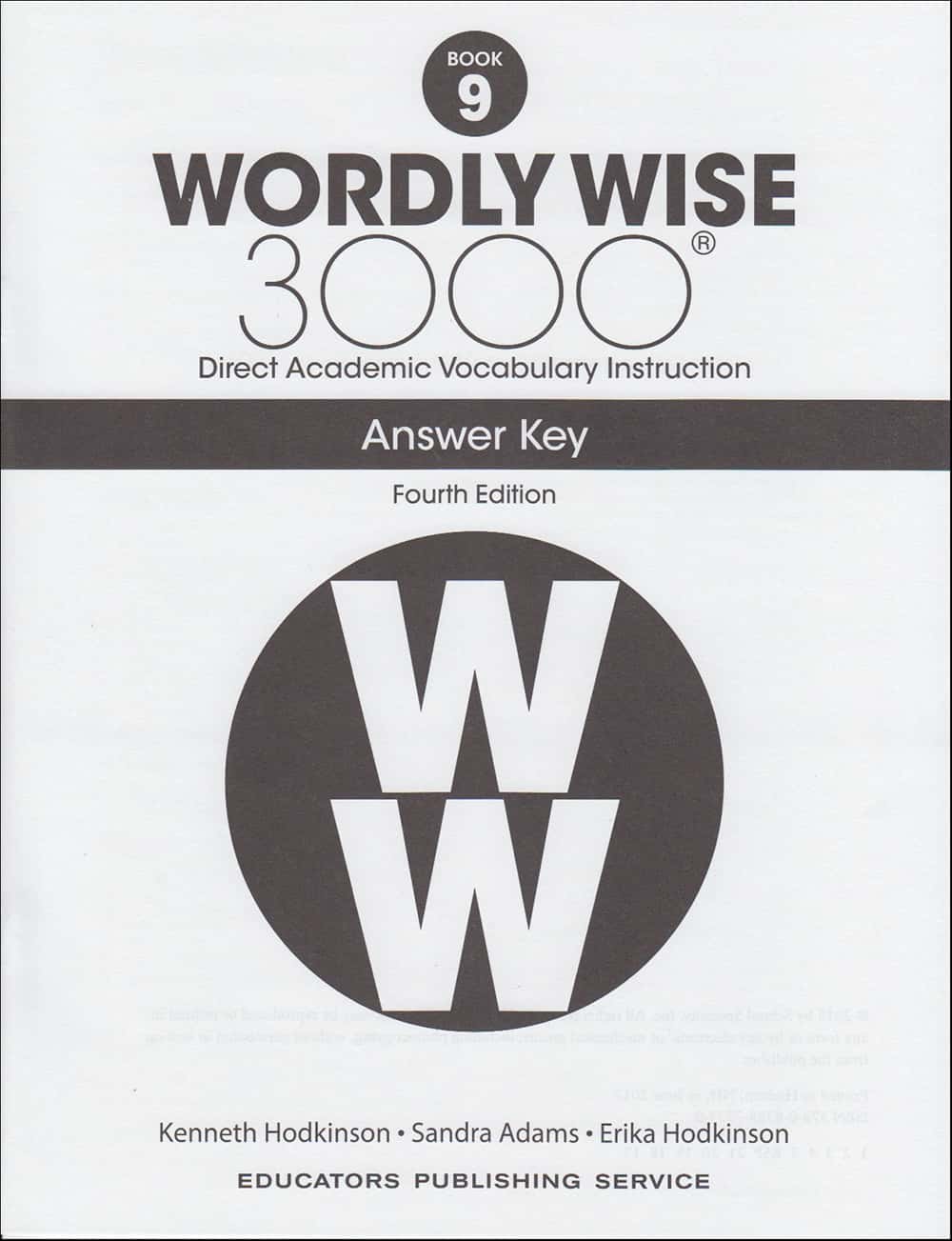 Wordly Wise Book 9 - Answer Key Only